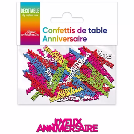Confettis de table joyeux anniversaire