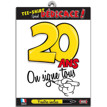 T-Shirt dédicace "20 ans"