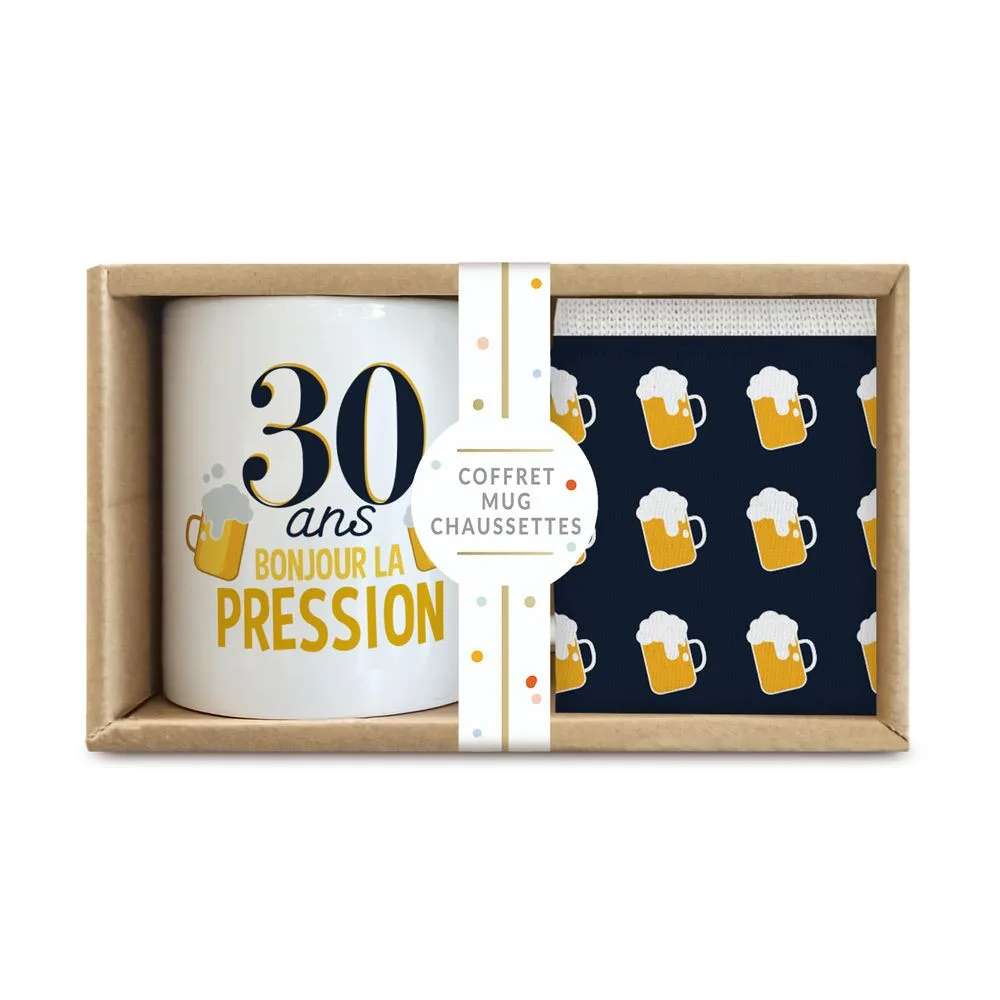 Coffret Mug+Chaussettes 30 ans