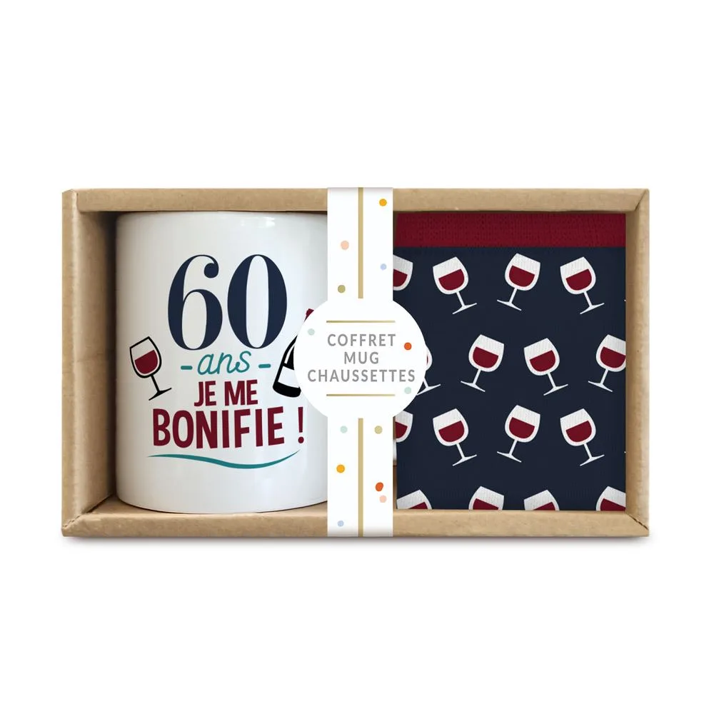 Coffret Mug+Chaussettes 60 ans