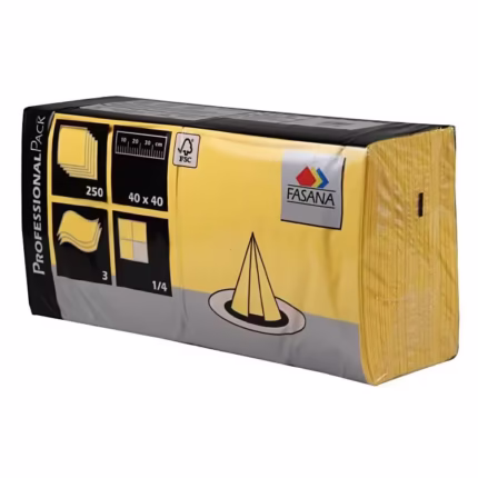 Serviettes Fasana 40x40 Colorées 3 couches, pli 1/4
