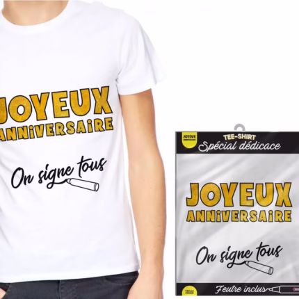 T-Shirt à dédicacer "Joyeux anniversaire"