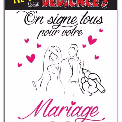 T-Shirt à dédicacer "Mariage"