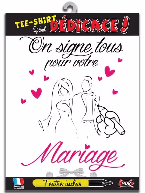 T-Shirt à dédicacer "Mariage"