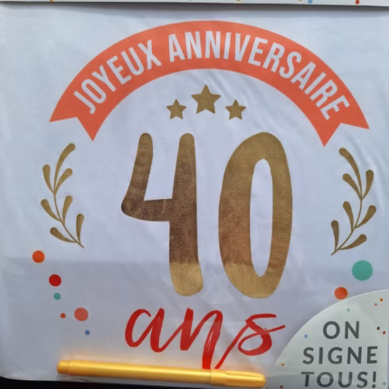 T-Shirt à dédicacer "40 ans" f