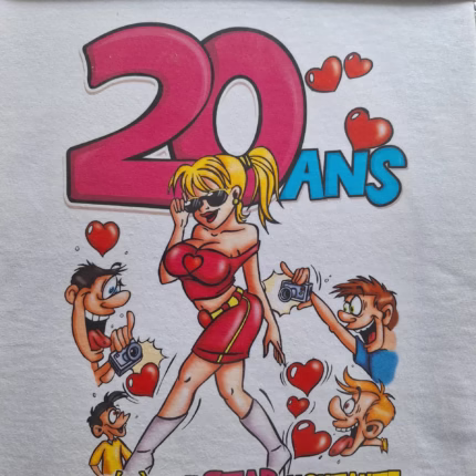 T-Shirt humoristique "20 ans" f