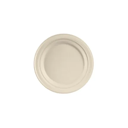 Assiette en canne à sucre Ø17cm Brun