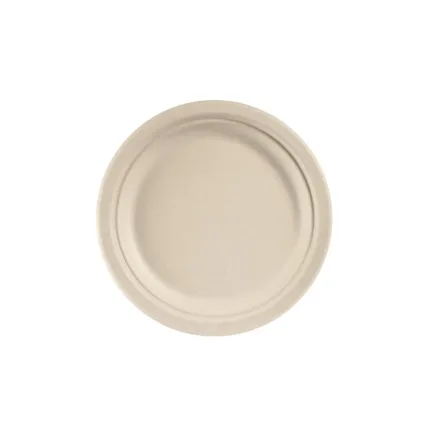 Assiette en canne à sucre Ø22cm Brun