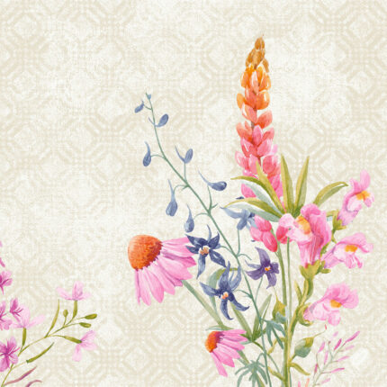 Des fleurs dans les tons roses-orange