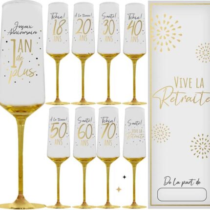 Flute à champagne coffret cadeau