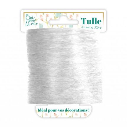 Rouleau de tulle blanche pour mariages