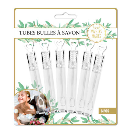 Tubes de bulle à savon "mariage"
